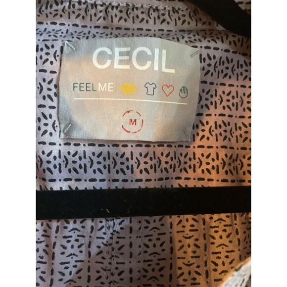 Cecil Women’s Lavender Shirt Medium 3/4 Sleeve‎ - Picture 3 of 3